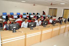 Students working in a computer lab